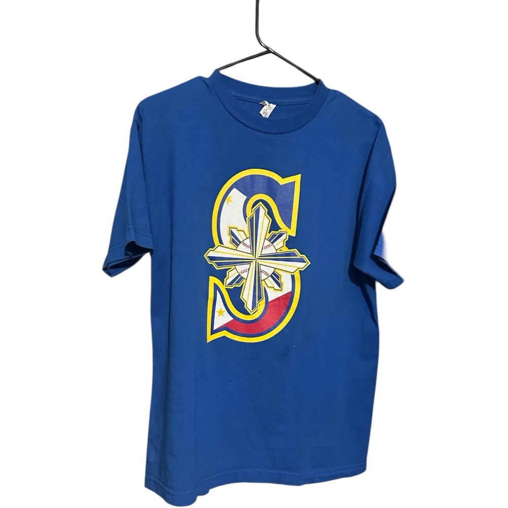Seattle Mariners MLB Filipino Heritage Night Bundle of 2 Shirts Blue Size Medium - Picture 2 of 4